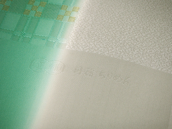 【★礼装用正絹帯揚げ帯締めセット付き】薄緑銀色 花柄刺繍 袋帯六通柄 ☆礼装用正絹帯揚げ帯締めセット付き】薄緑銀色 花柄刺繍 袋帯六