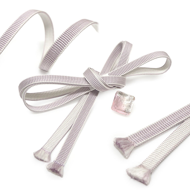 帯留 三分紐 2点セット ガラス シルバー 正絹 無地 帯留め おびどめ 帯