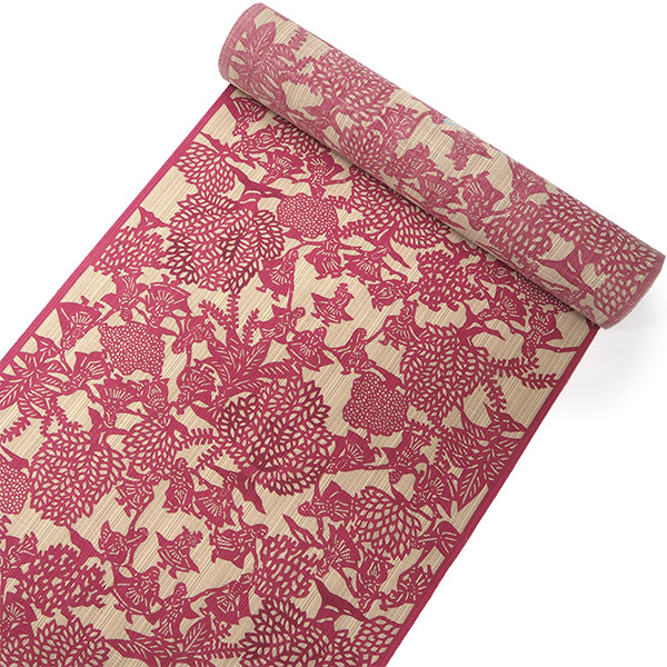 新品❤浴衣　反物「四季の花木染」 綿100%　定価25000円 浴衣反物 注染 雪花 青 - 東京着物 結鶴