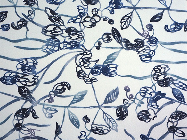 シルック 着物 反物 東レ 普段着 単衣 袷 洗える 仕立て 小紋 ブルー