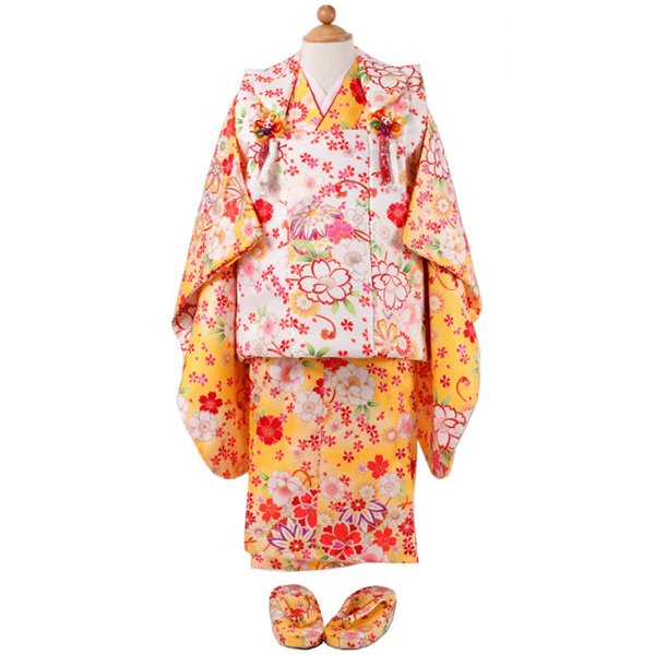 七五三 着物 被布コート 3歳 女の子 フルセット 古典着物セット 被布