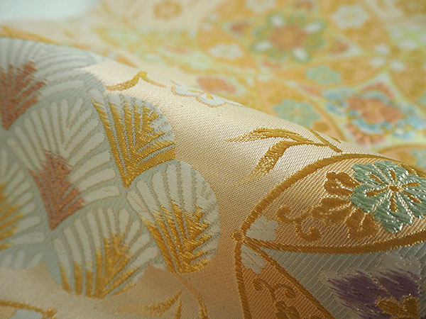 袋帯 絹 六通柄 礼装用 未使用 仕立て付き 西陣織 株式会社ふくい謹製