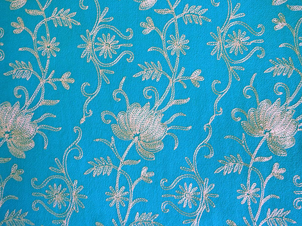 【新品】頭ずり着尺　ターコイズブルー 生地幅広 反物 新品】頭ずり着尺 ターコイズブルー 生地幅広 反物