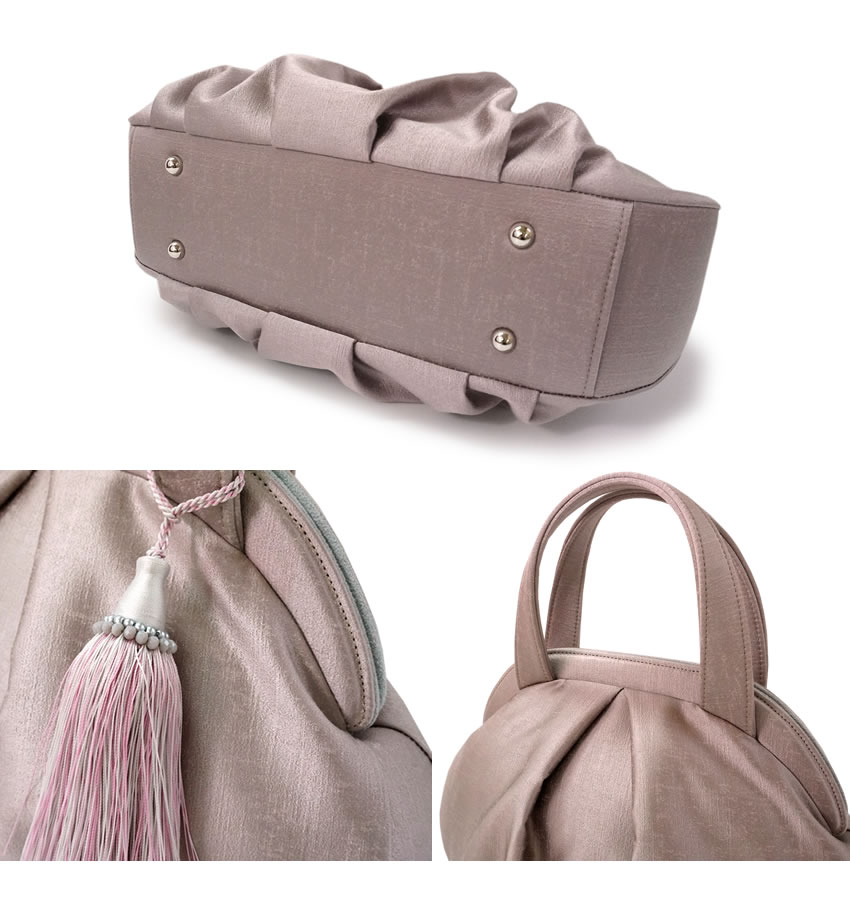 着物 バッグ 岩佐 バルーンバッグ 3色 ベージュ ブルーグリーン