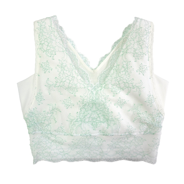 和装ブラジャー S M L LL 白 ホワイト ペパーミント レース ストレッチ 補整 衿秀 美楽っく パッド ポケット 汗脇パット 吸水速乾 接触冷感 和装 レディース | ブランド登録なし | 02