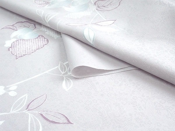 洗える着物 小紋 反物 レディース セミオーダー 仕立て付 薄紫