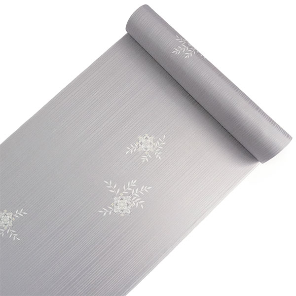 雨コート 反物 着物用 撥水加工 ライトグレー 宝相華 更紗 セミオーダー 仕立て付 XS S M L XL 相田翔子好み |  | 05