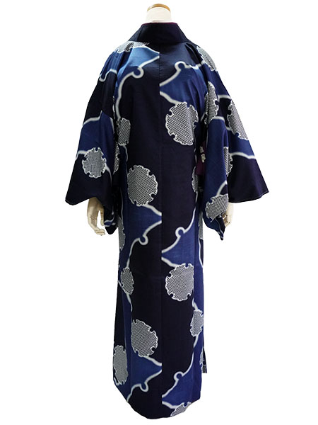 着物 雨コート 撥水加工 ブルー 雪輪 XLサイズ 仕立て上がり ワンピース 道中着衿 携帯ポーチ付き ポリエステル 塵除け |  | 08