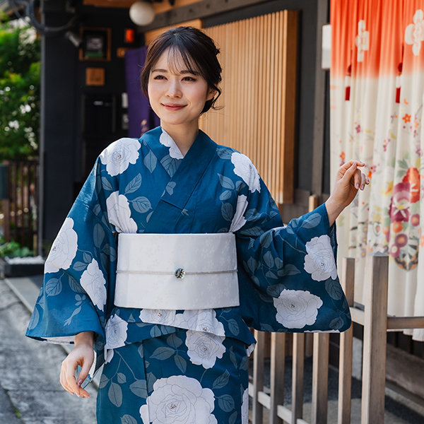 浴衣 紫陽花 紺（女性用浴衣、帯セット）｜着物、浴衣 | ファッション