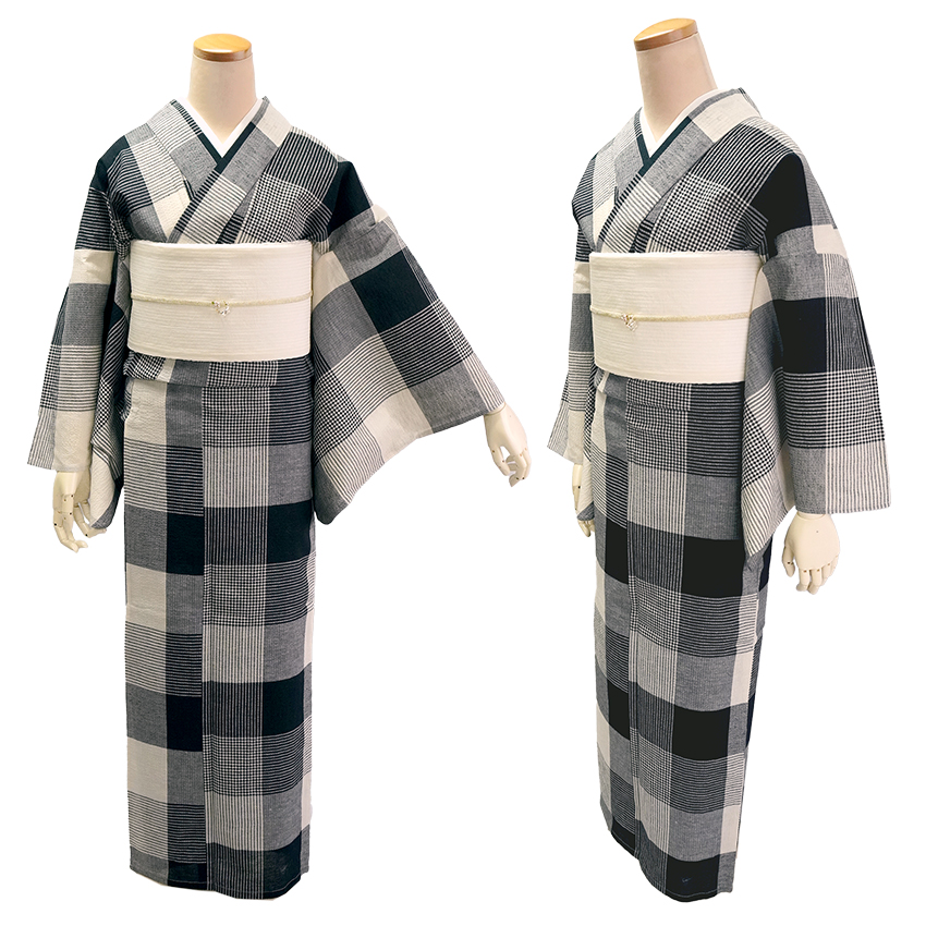 ◎mk-0122　浴衣　夏　綿　麻　着物　こむさでもーど　R-6-6 ◎mk-0122 浴衣 夏 綿 麻 着物 こむさでもーど R-6-6 - メルカリ