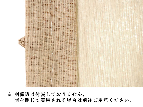 洗える羽織 着物 紗 ベージュ 紋紗 薄物 長羽織 カジュアル 春 秋