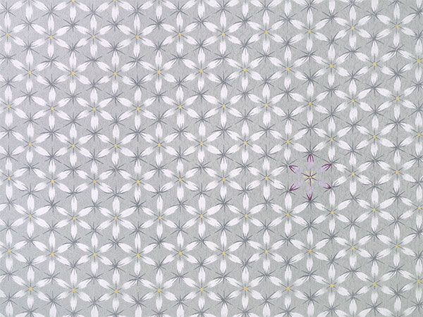 洗える着物 反物 東レシルック 小紋 フルオーダー 仕立て付 グレー 亀甲 花 大久保信子流きもの 和服 袷 単衣 レディース | シルック | 04