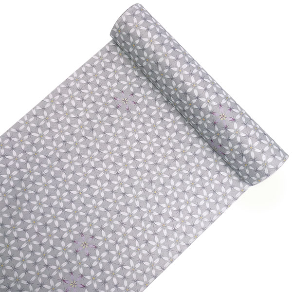 洗える着物 反物 東レシルック 小紋 フルオーダー 仕立て付 グレー 亀甲 花 大久保信子流きもの 和服 袷 単衣 レディース | シルック | 05