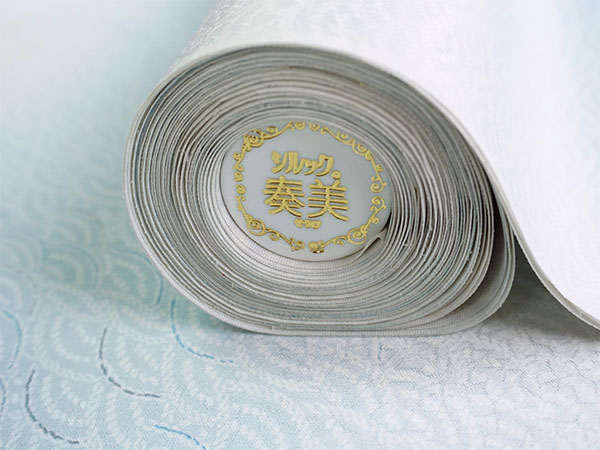 洗える着物 反物 東レシルック 小紋 フルオーダー 仕立て付 ブルー 波 大久保信子流きもの 和服 袷 単衣 レディースの画像