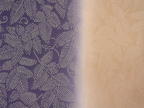 帯揚げ 帯締め セット 絹 ベージュ パープル ぼかし 若松 帯あげ 丹後