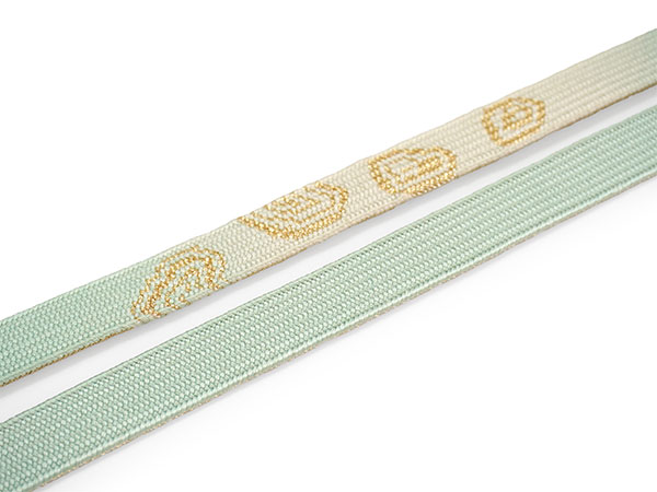 新品 渡敬 帯締め &amp; 帯揚げ セット 丹後ちりめん 帯揚げ 帯締め セット 正絹 ブルー 緑 チェック 帯あげ 丹後ちりめん