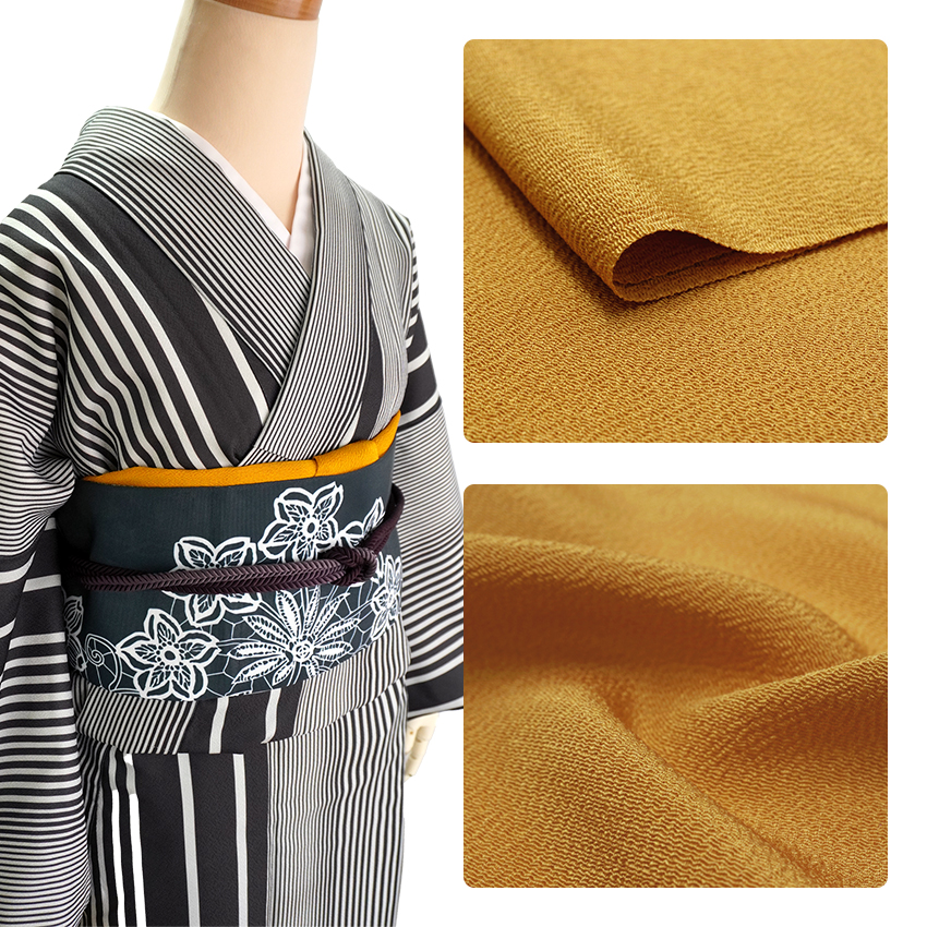 帯揚げ 3枚セット 正絹 無地 ちりめん 秋 濃赤 からし 抹茶 紅葉狩り レディース 和装小物 和装 着物 小紋