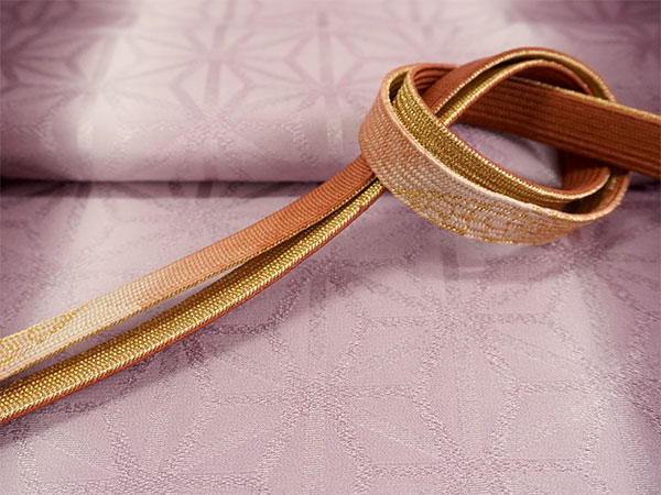 帯揚げ 帯締め セット 正絹 フォーマル向き 平組 パープル 赤紫 ぼかし 