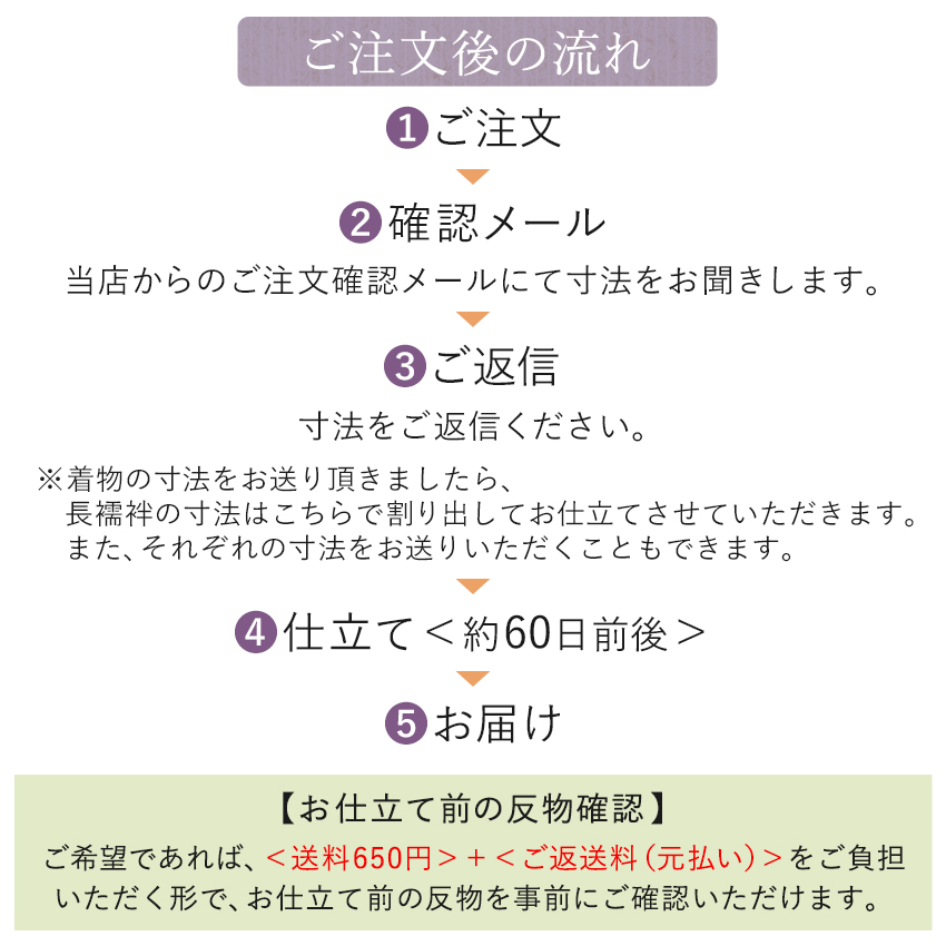 東レシルック 洗える着物 長襦袢 2点セット 反物 フルオーダー仕立て付 小紋 灰色 グレー リーフ 薄紫 唐草 四季花地紋 |  | 12