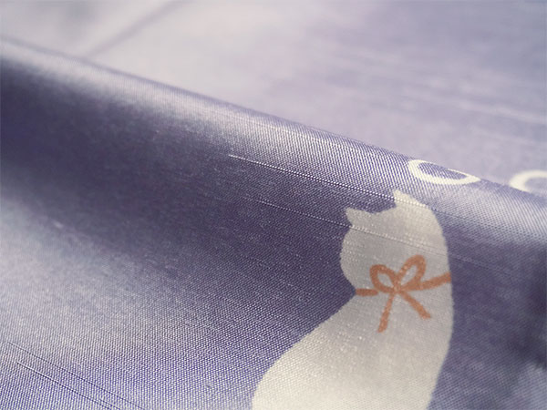 着物 雨コート 一部式 Sサイズ パープル ねこ 道中着衿 仕立て上がり ポリエステル 塵除け 洗える 雨の日 |  | 02