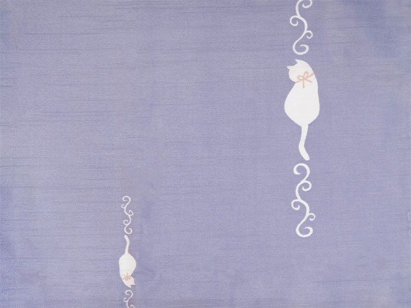 着物 雨コート 一部式 Sサイズ パープル ねこ 道中着衿 仕立て上がり ポリエステル 塵除け 洗える 雨の日 |  | 04