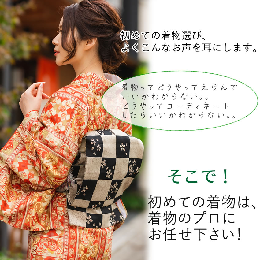 2026新春福袋 着物デビューがうまくいく16点セット 洗える着物 名古屋