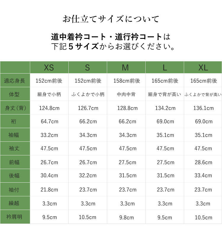 雨コート 反物 お仕立て ハイテクミシン セミオーダー 道中着衿 道行衿