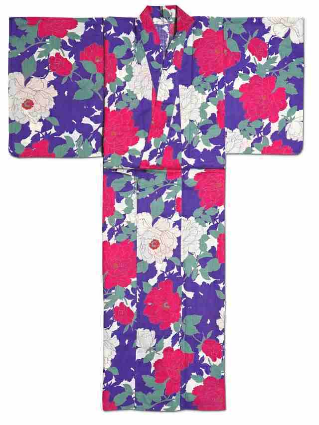 【新品★未使用】アンティーク風 浴衣 大輪牡丹柄 紅梅織り 生田絵梨花デザイン imgrc0085891198.jpg