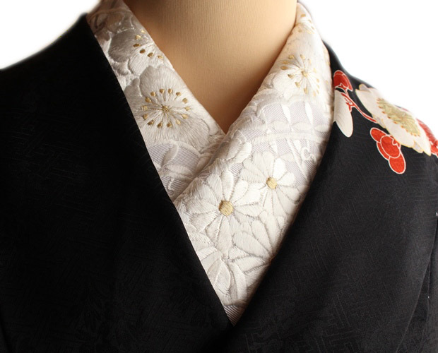 きもの 和 半衿 刺繍 正絹 半襟 ブライダル 花嫁婚礼用 白無垢用 きもの 和 半衿 刺繍 正絹 半襟 ブライダル 花嫁婚礼用 白無垢用
