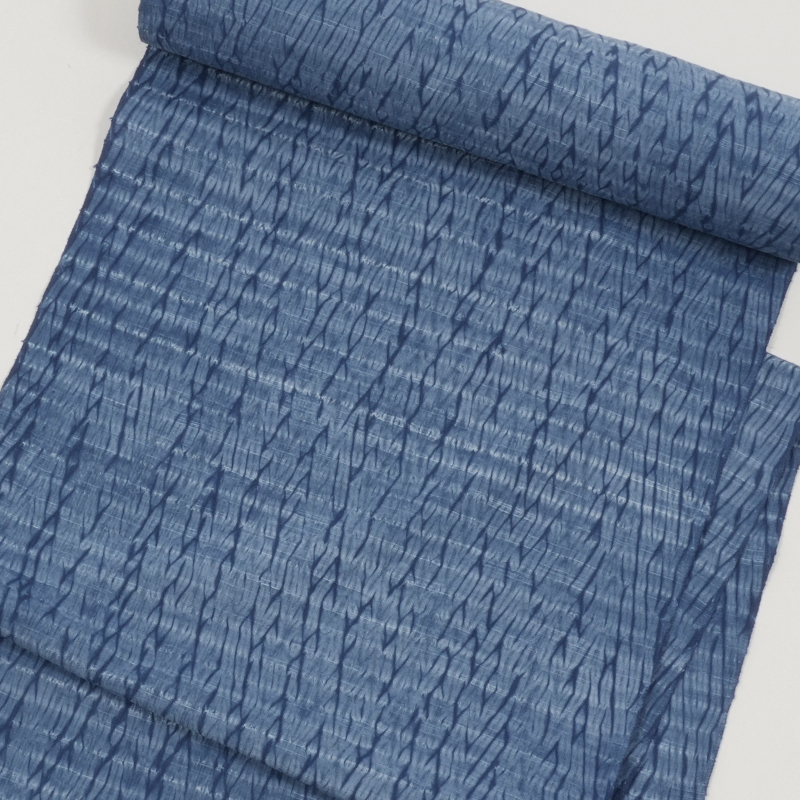 きもの 和 片貝絞り 反物 紺色 紺仁染織工房 小千谷 片貝木綿 女性