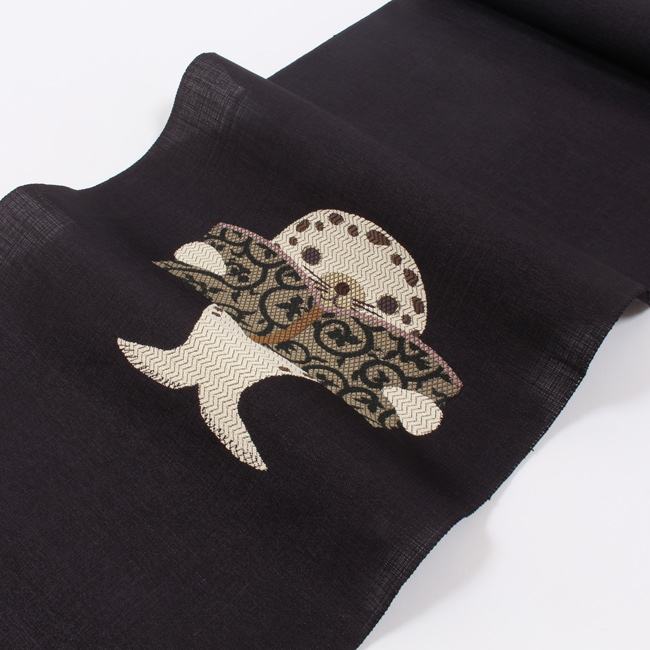 きもの 和 名古屋帯 正絹 西陣織 九寸 ゴマフアザラシ ゴマちゃん 鷹匠