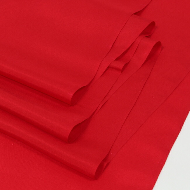 日本の絹 シルク 生地 布 赤 レッド はぎれ 紅絹 最高級羽二重 14匁 カラー胴裏 小幅 和なごみオリジナル カット売り/メートル単位売り  シルク100% 手作り