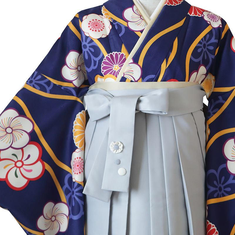 レンタル 二尺袖 袴 15点セット 卒業袴レンタル フルセット g611 往復