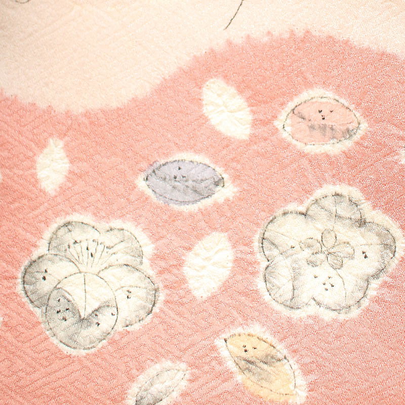 訪問着フルセット　辻が花　作家物　着物　正絹　ピンク　グラデ　七五三　k4 レンタル 訪問着 18点セット 訪問着レンタル フルセット h287 往復送料