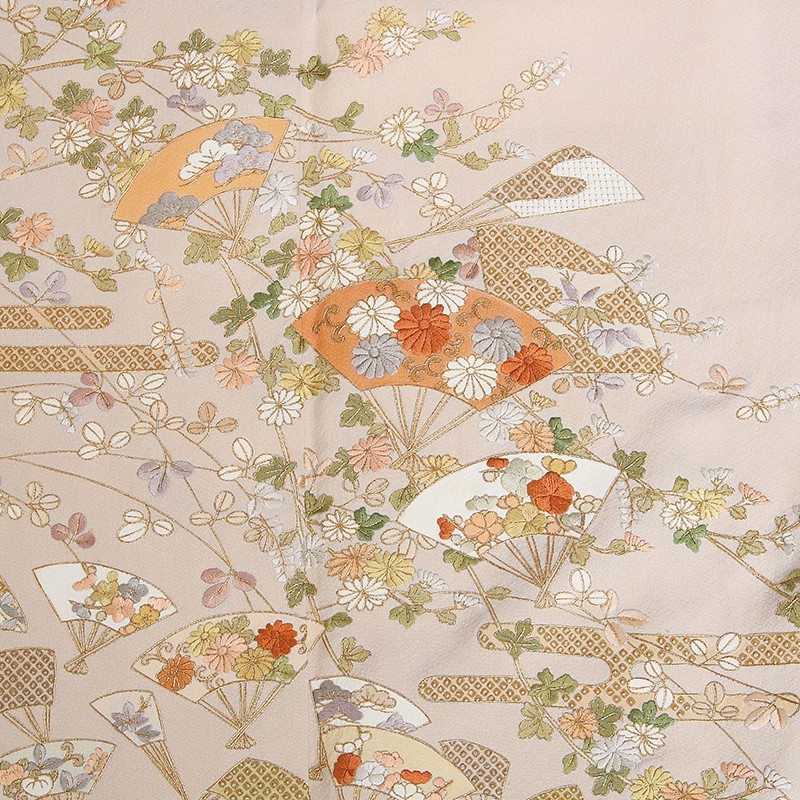 訪問着セット 花柄刺繍 ベージュ 【公式通販】