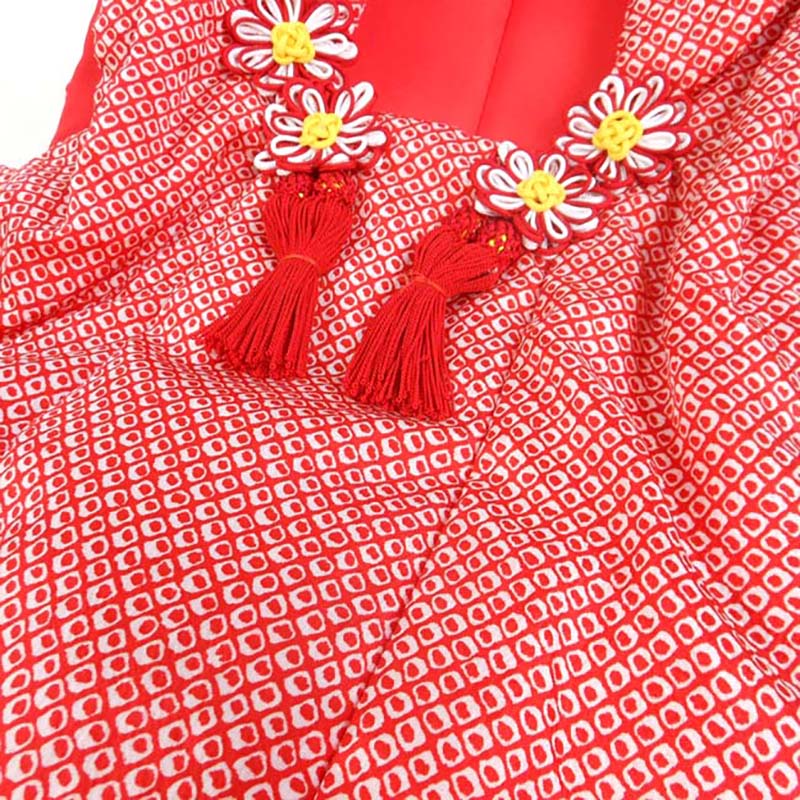 七五三　被布 七五三レンタル(3歳女児被布)4930 KAGURA ピンク×オフホワイト桜