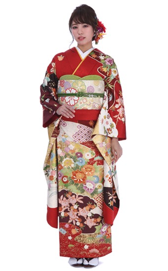 成人式 ショール 振袖レンタル 吉澤友禅 正絹 fg-397 フルセット一式