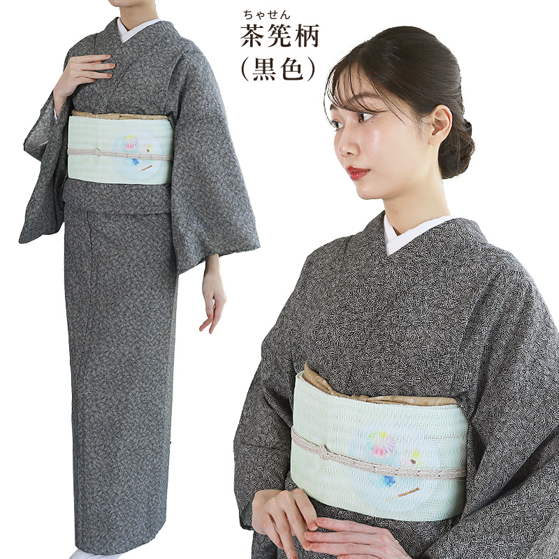 Y2832◇美品 洗える夏着物 絽 リーフ柄 小紋 着物 - メルカリ