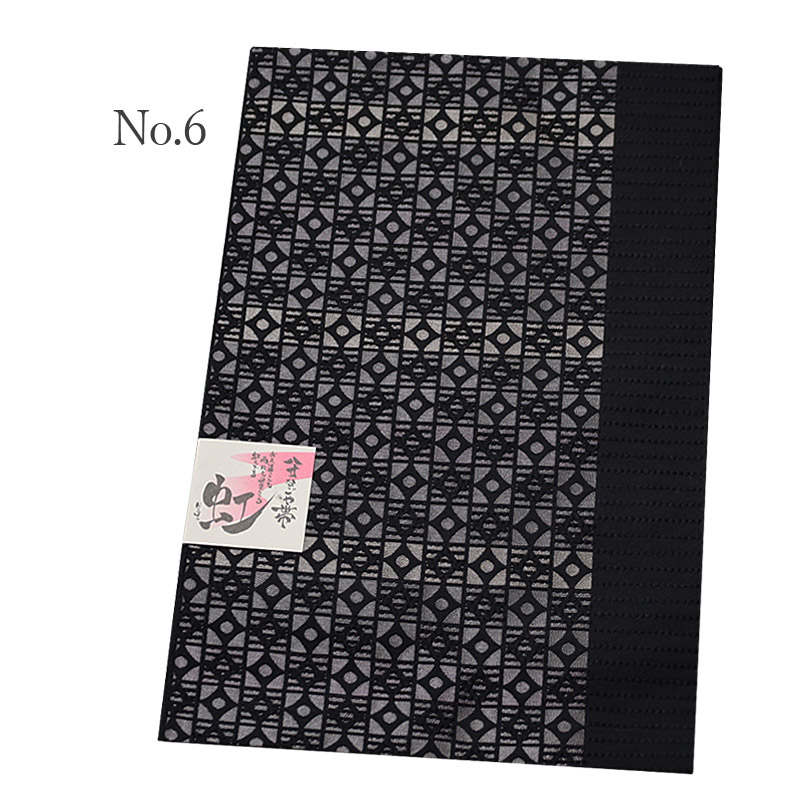 小紋と名古屋帯　２点セット！ 名古屋帯 新品 八寸 ポリエステル 普段着用 黒 白 小紋 色無地 日本製