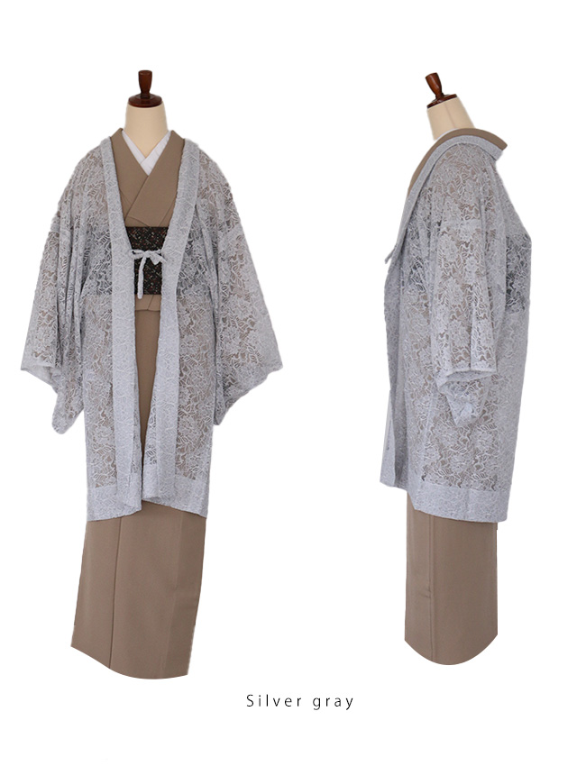 kimono cafe（キモノカフェ） レース 長羽織 塵除け 羽織 春 夏 秋 総 