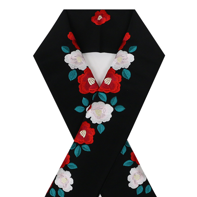 kimono cafe レンタル Sランク 振袖 刺繍半衿 豪華な刺しゅう