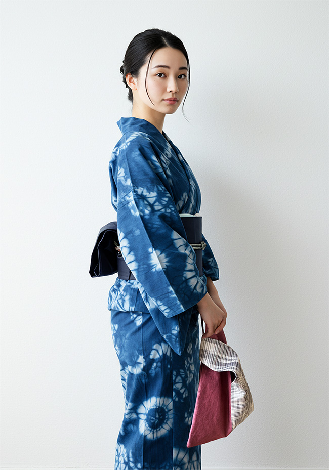 kimono cafe（キモノカフェ） 着物用 片手通しの手提げバッグ 浴衣 東