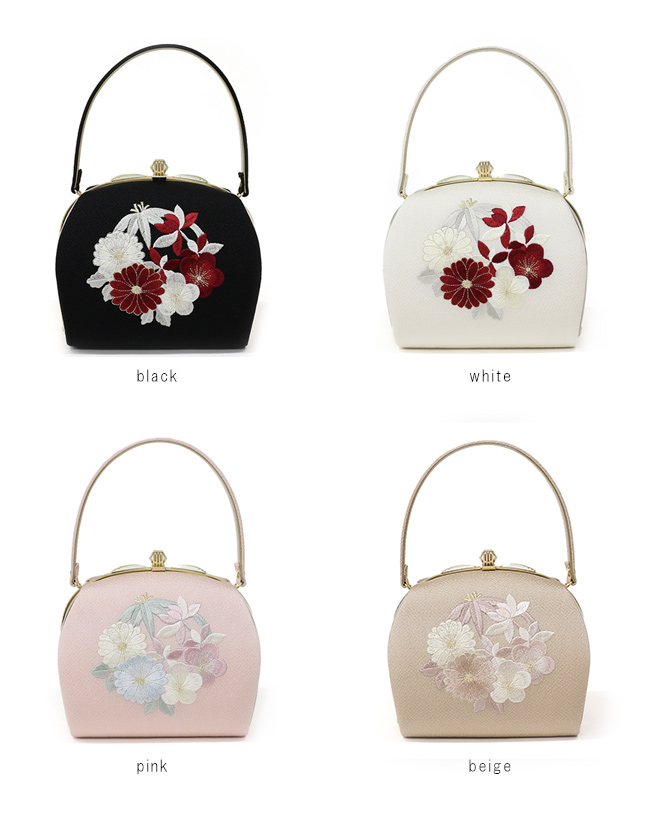 kimono cafe（キモノカフェ） 振袖 バッグ 単品 四君子 刺繍 高級