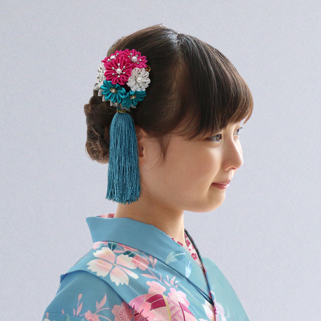 髪飾り つまみ細工 小花 菊 組み合わせ自由 七五三 成人式 振袖 袴
