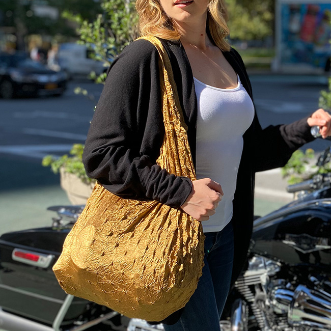 kimono cafe（キモノカフェ） 絞りバッグ 無地 HAM-33 エコバッグ