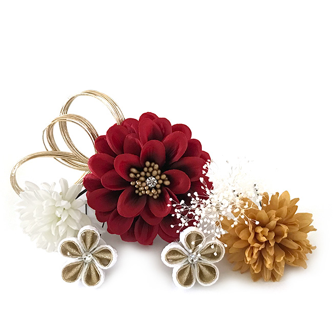 kimono cafe（キモノカフェ） 振袖用髪飾り 7本セット 24W118