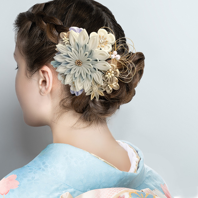 kimono cafe（キモノカフェ） 振袖用髪飾り 3本セット 24W402 つまみ