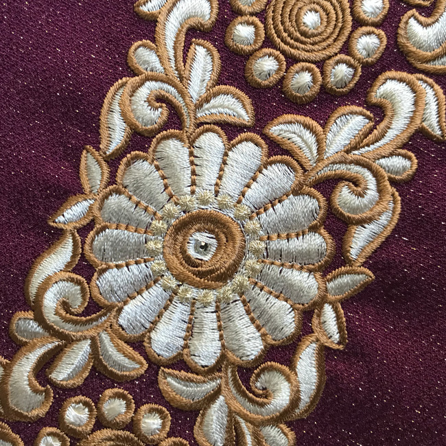 kimono cafe（キモノカフェ） 振袖用刺繍半衿 インド刺繍風 エスニック
