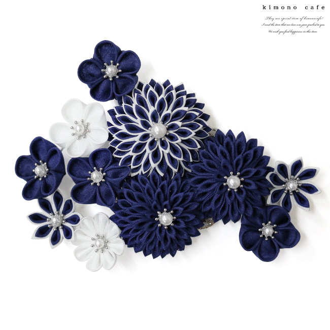 kimono cafe（キモノカフェ） 髪飾りにも帯飾りにもなるつまみ細工飾り