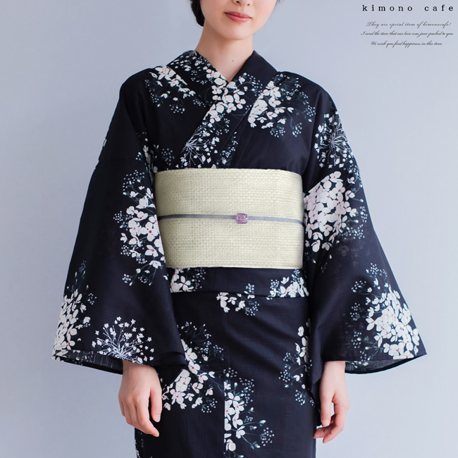 作り帯まとめて kimono cafe 浴衣帯 作り帯 七宝柄 ストライプ 格子 グレー